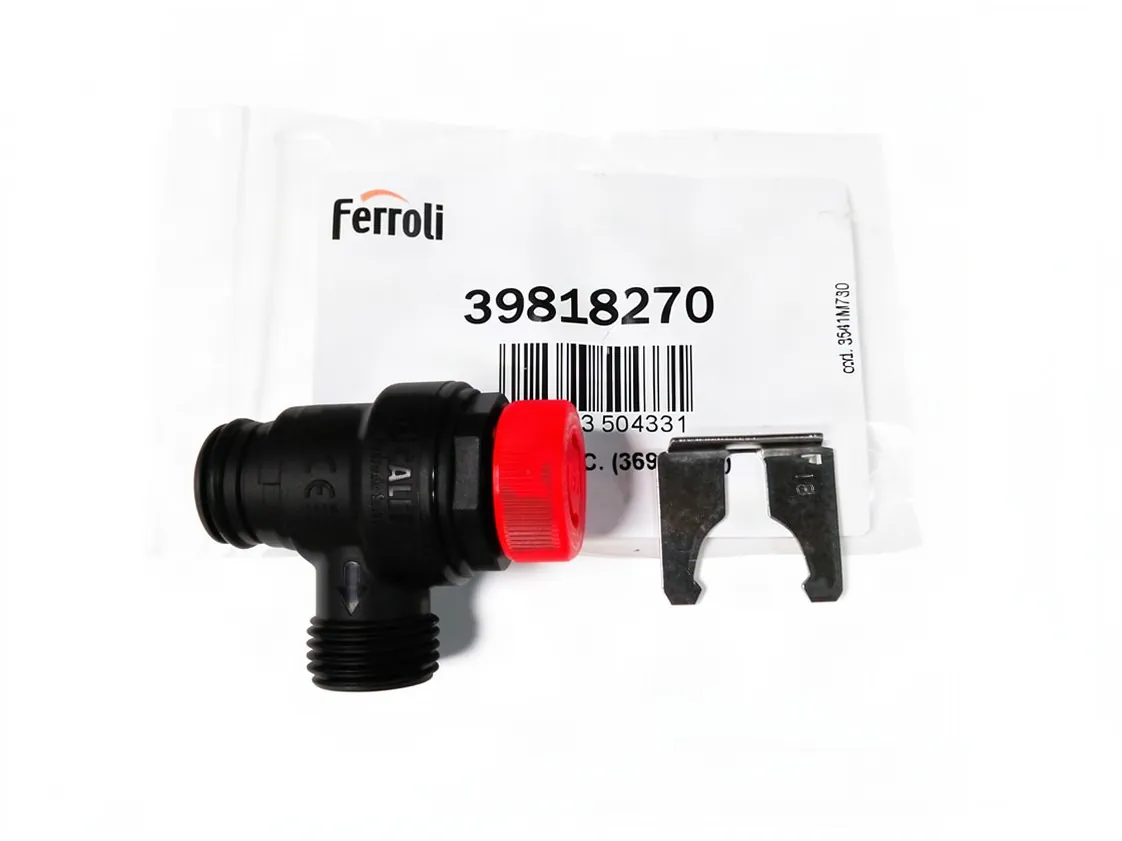 Valvola di sicurezza Ferroli Domiprojet - Domicompact - Divatop Low NOX - Econcept Tech (03bar O-ring), codice ricambio I39818270