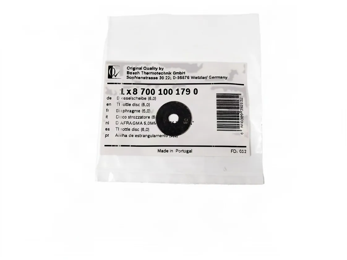 Disco di strozzamento Junkers, codice ricambio 87001001790