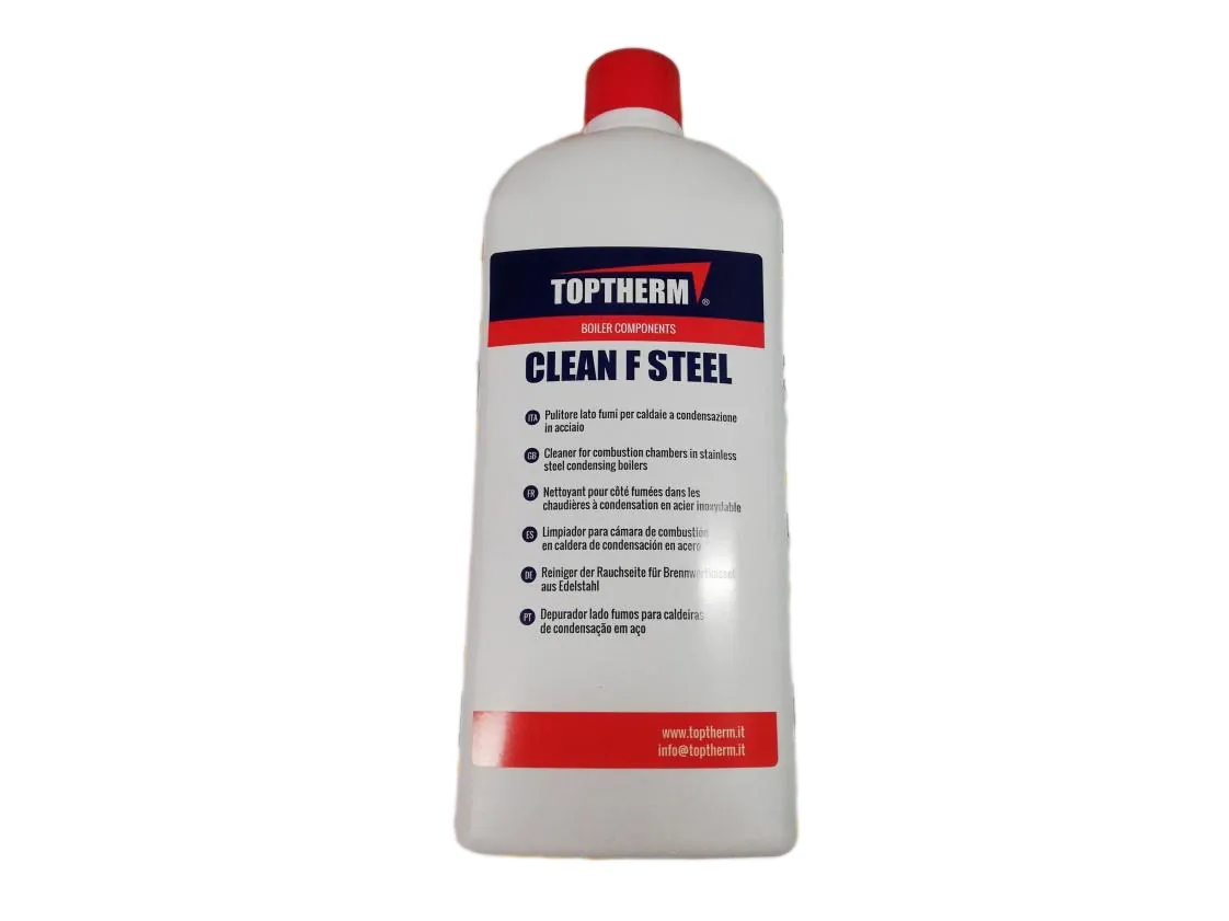 Additif de nettoyage chaudière gaz acier Toptherm Clean F Steel 1 Kgr. (Côté fumées), référence GK-020470