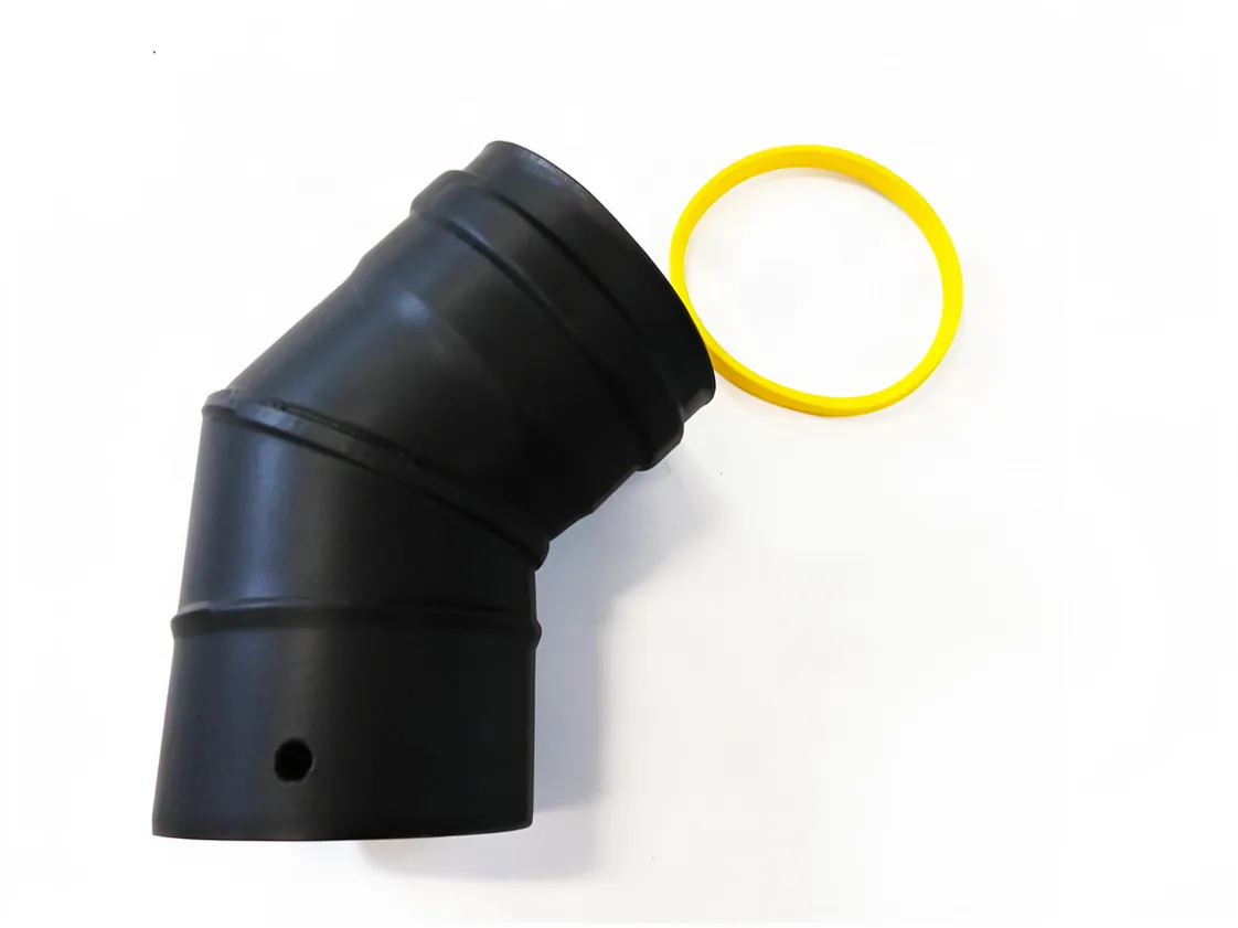 Cotovelo SPC 100 x 45ºMH Vitrificado Preto (FIG), referência 10-45MHKER3