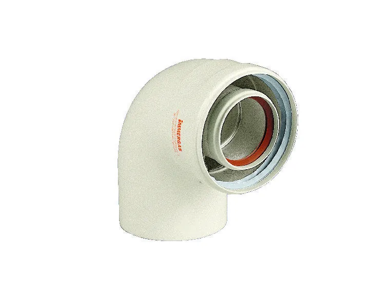 SPC Winkel 60/100 90ºMH Immergas Aluminium, Teilenummer 3.010949
