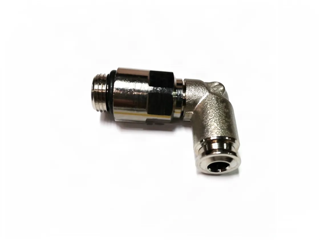 Domusa domestic burner elbow fitting 90º- Ø04mm - 1/8M Male Swivel Extended, part number CTOR000007-C
