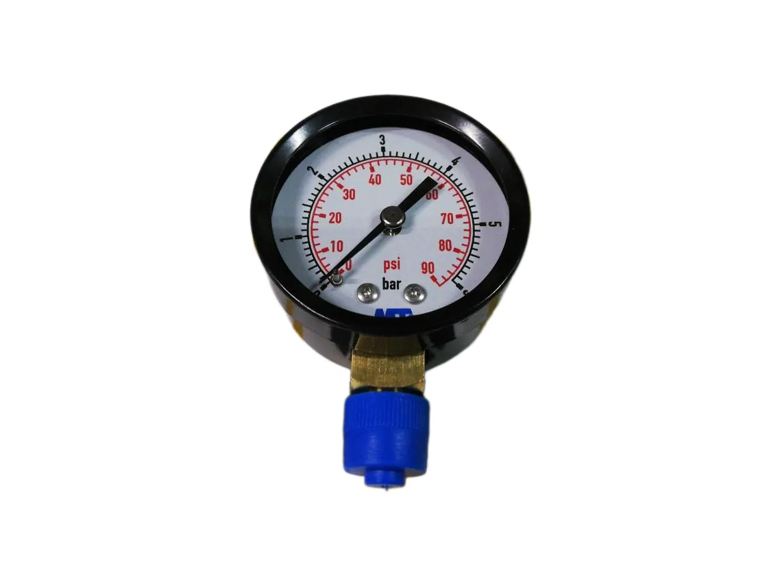 Pressure gauge 0-06 bar 1/4M Ø50mm vertical, part number 850006