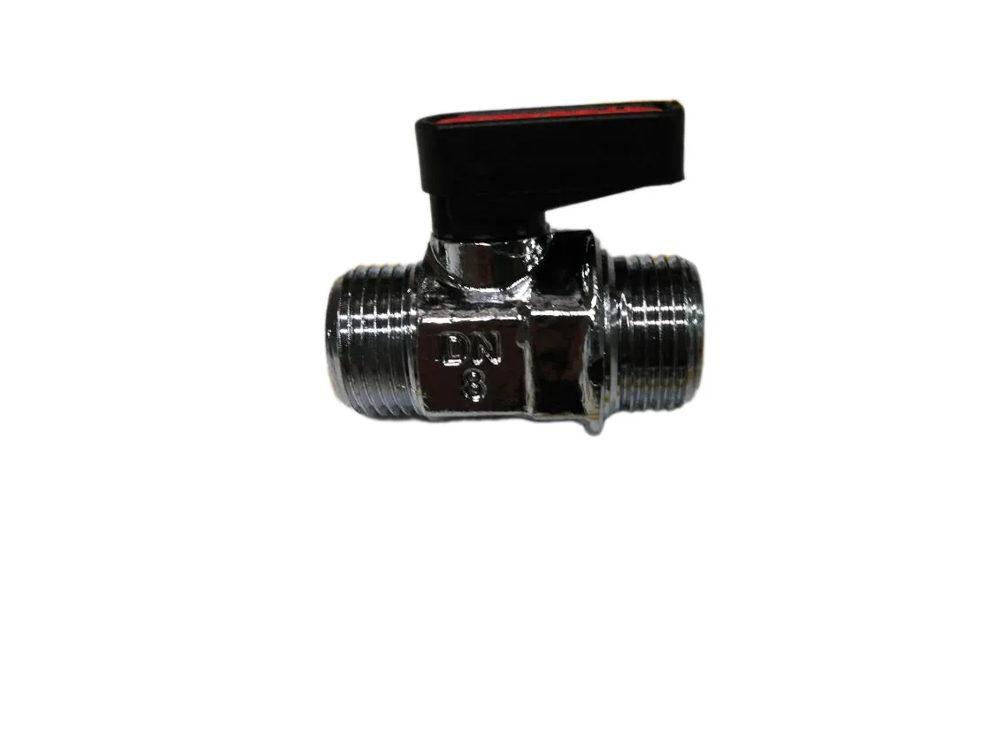 Llave corte 3/8MM Mini Poliamida. Pomo Rojo / Negro. Compatible con Baxi 5625310 - Biasi 59200406 - BI1382111, referencia MS-032666
