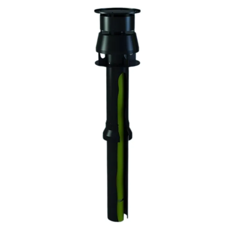 SPC Pipe 060/100 x 1000mm Terminal with Vertical Polypropylene Baffle, part number 610ST58