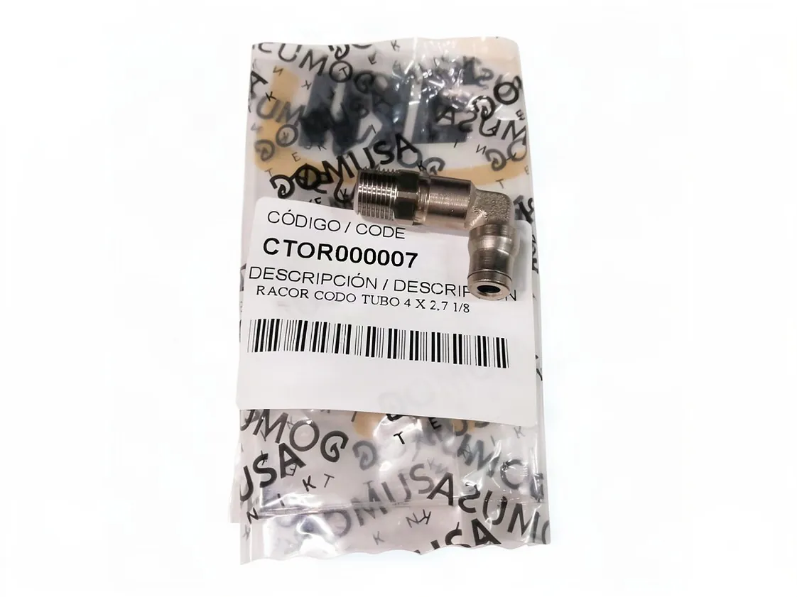Racor Domusa quemador domestic codo 90º, referencia CTOR000007