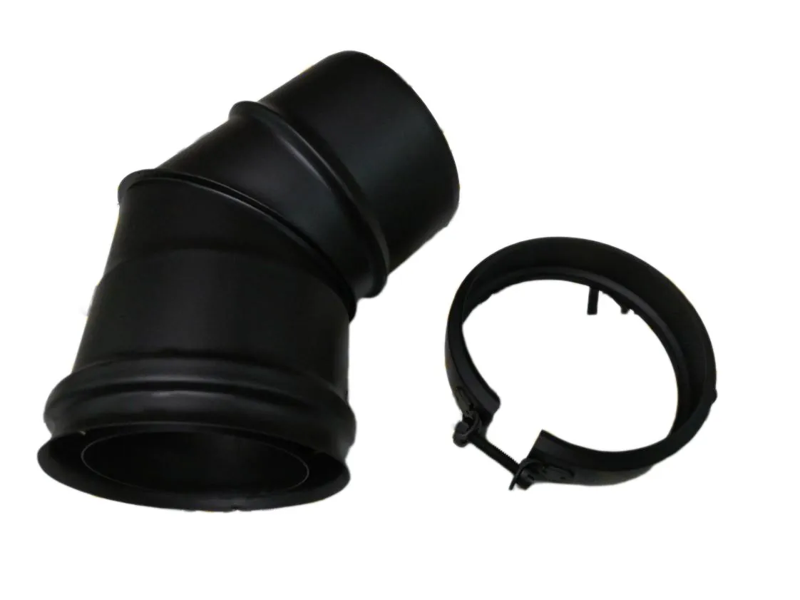 Knie 080/120 x 45º Geïsoleerd Pelletkachel Zwart, onderdeelnummer 8045DP316NG