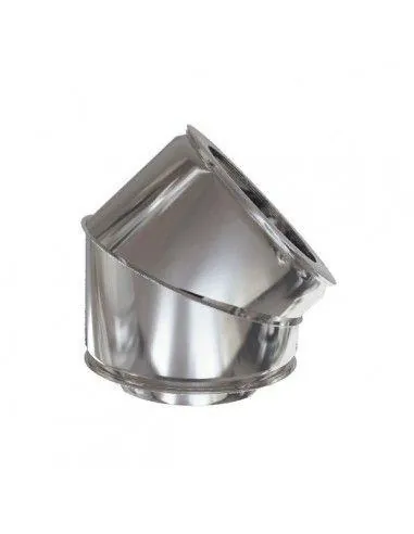 Gomito SPC inossidabile doppia parete 150 x 45º 316 (practic), codice ricambio 140011
