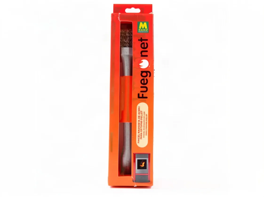 Pincel rasqueta especial quemador estufas pellets Fuegonet, referencia 231589