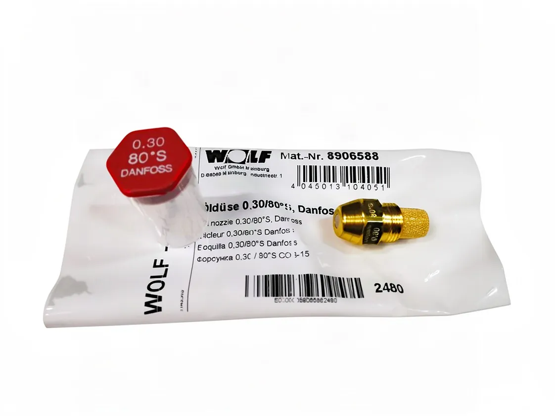 Heizöl-Düse 030 80ºS LE Wolf Cob 15-20-29-40 (03080), Teilenummer 8906588
