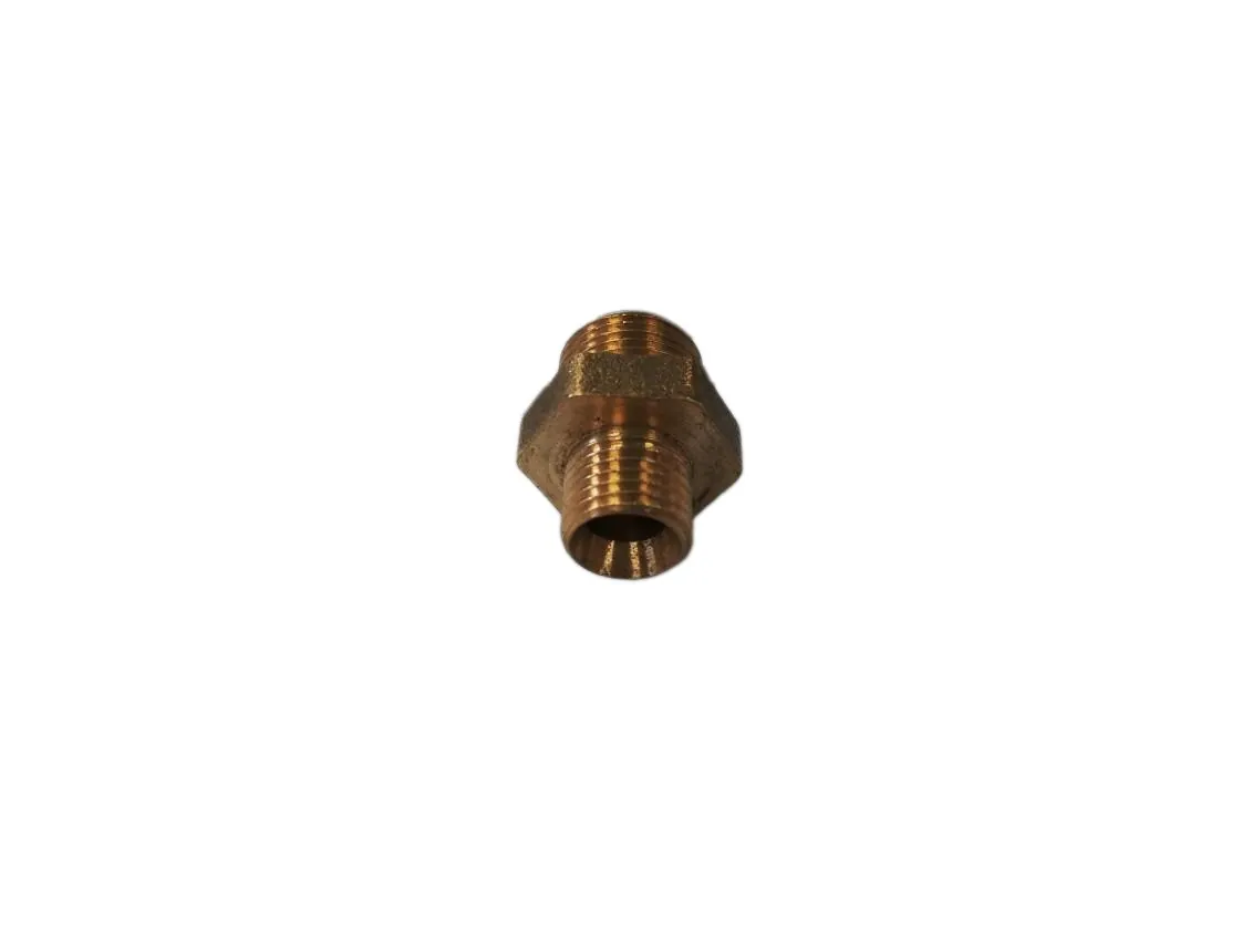 Nippel 3/8P a 1/4C Domusa Domestic messing conische zitting, onderdeelnummer CTOE000367