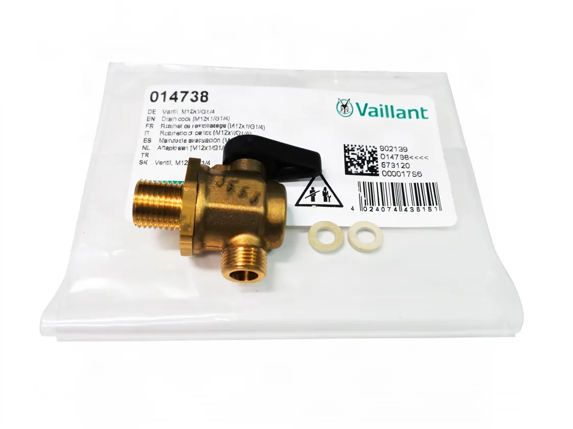 Befüllungshahn Vaillant VMW 286/2-7, Teilenummer 014738