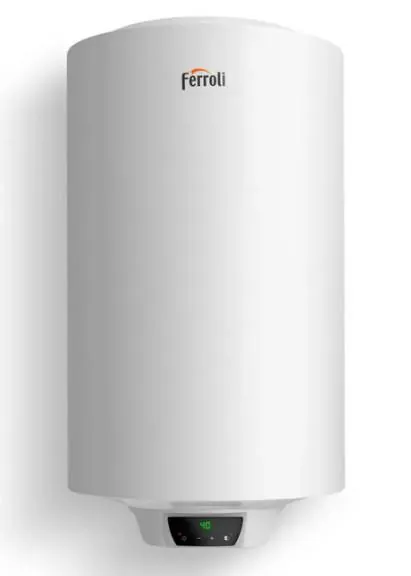 Termoacumulador elétrico Ferroli 80 litros tiber B 80 Med.Ø438x810mm Vertical, referência GRL568KA