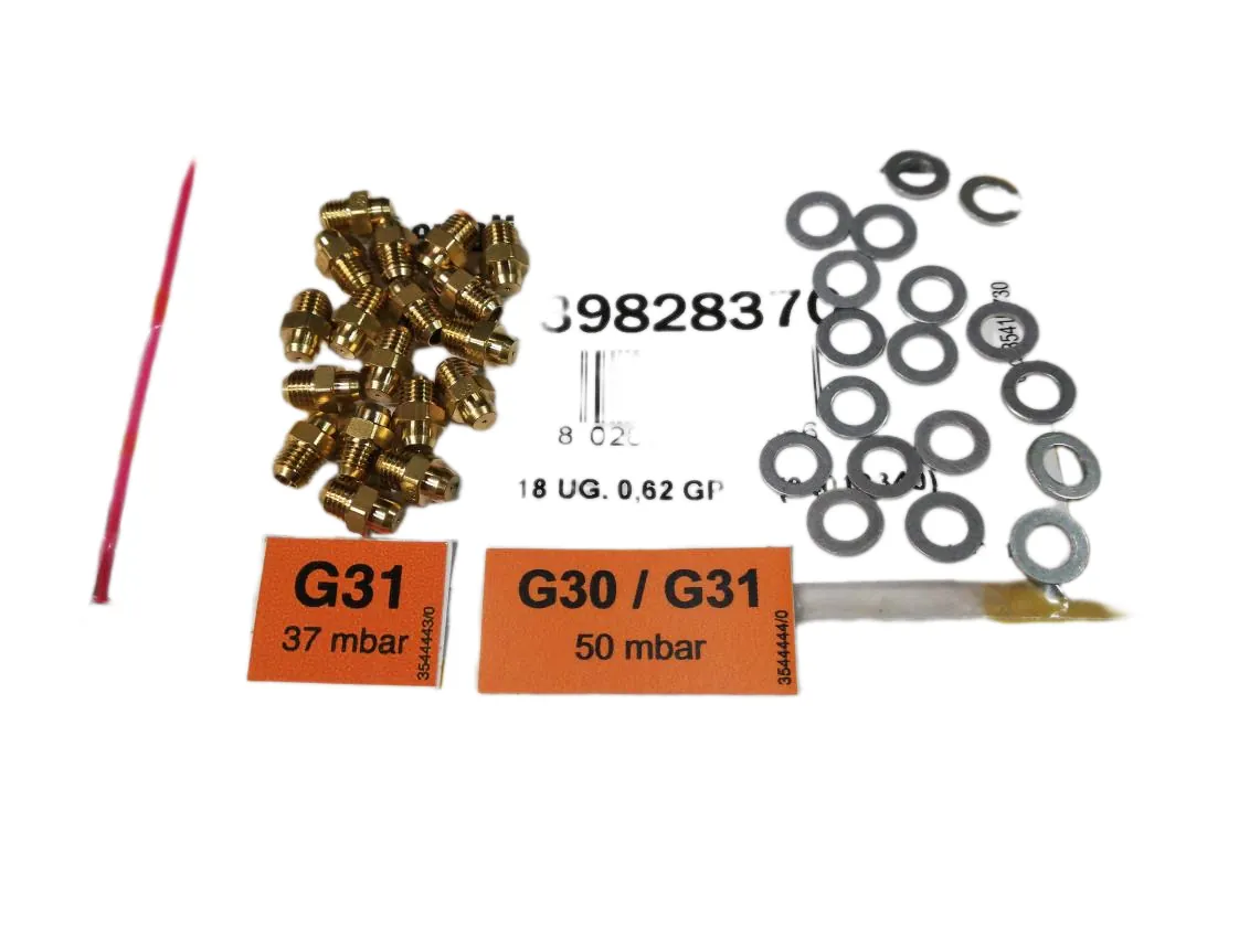 Kit trasformazione Ferroli Divatech Micro LN F24D (Kit 18 pz di Ø0.62mm) Gas propano, codice ricambio I39828370