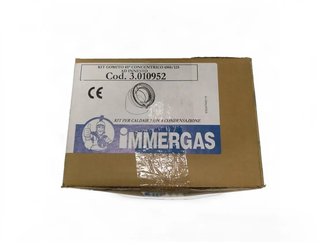 Coude SPC 80/125 45ºMH Immergas Aluminium, référence 3.010952