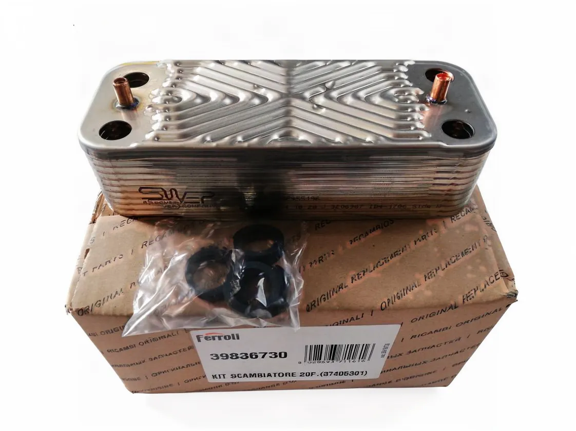 Scambiatore Ferroli Bluehelix Tech 35C - Divatech Micro LN F32D 20 piastre, codice ricambio I39836730