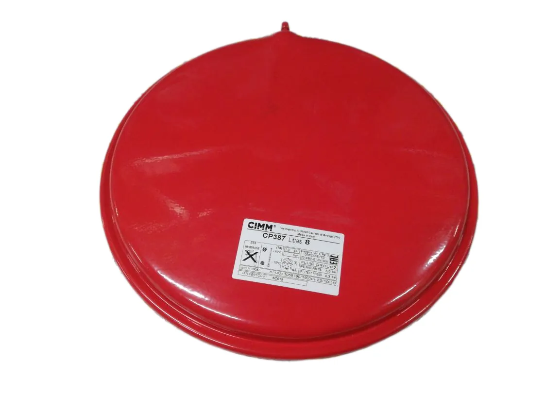 Circulaire expansievat 08L-M14x1-Ø390x70mm. Positie 180º. Cointra Edico - Supra 9158762 - Baxi Novanox 24/24F -125562556-JJD005625570-125566388, onderdeelnummer 9158421-C