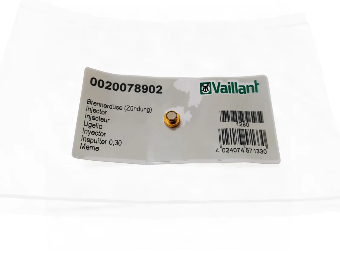 Inyector Vaillant piloto gas natural, referencia 0020078902