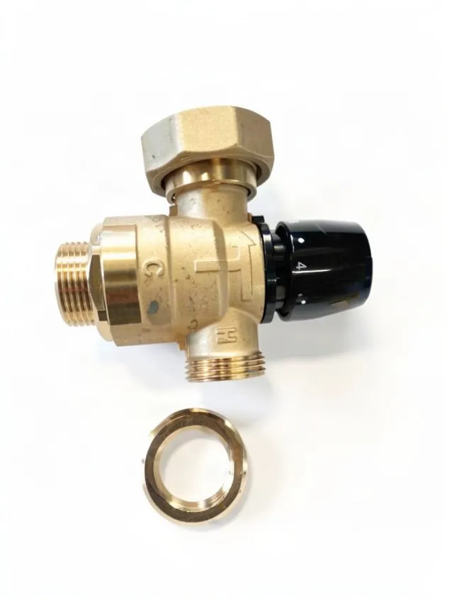 Valvola miscelatrice termostatica regolabile riscaldamento a pavimento 20º- 45º 3vias Attacchi 1 1/2M x 1M x 1 1/2R.L Pompa acqua, codice ricambio PH-035813