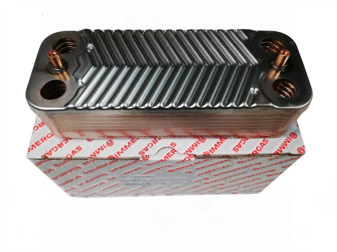 Plaat warmtewisselaar Immergas Victrix 24 kW (16placas IPT154x40mm Ankers 155mm), onderdeelnummer 1.022221