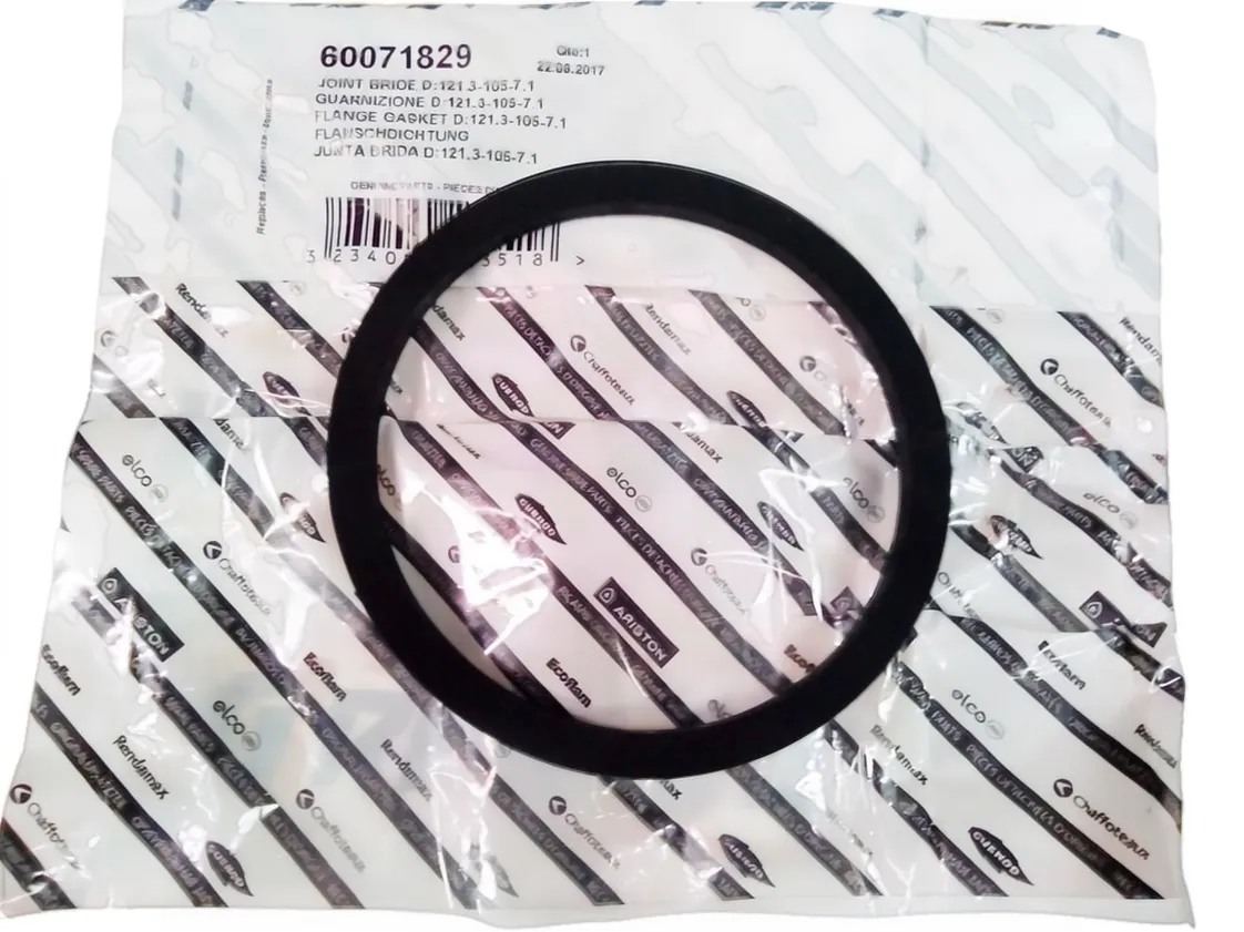 Junta flange acumulador Ariston BCH 160 Pro Tech Ø121.3x105x7.1mm, referência 60071829