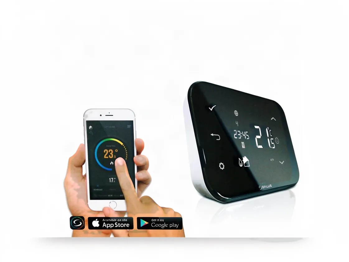 Salus Mod. IT500 Programmeerbare WiFi klokthermostaat (1 contact, 2 contacten optioneel met S00111300 voeler). Regeling en controle van het verwarmingssysteem, onderdeelnummer S00111500