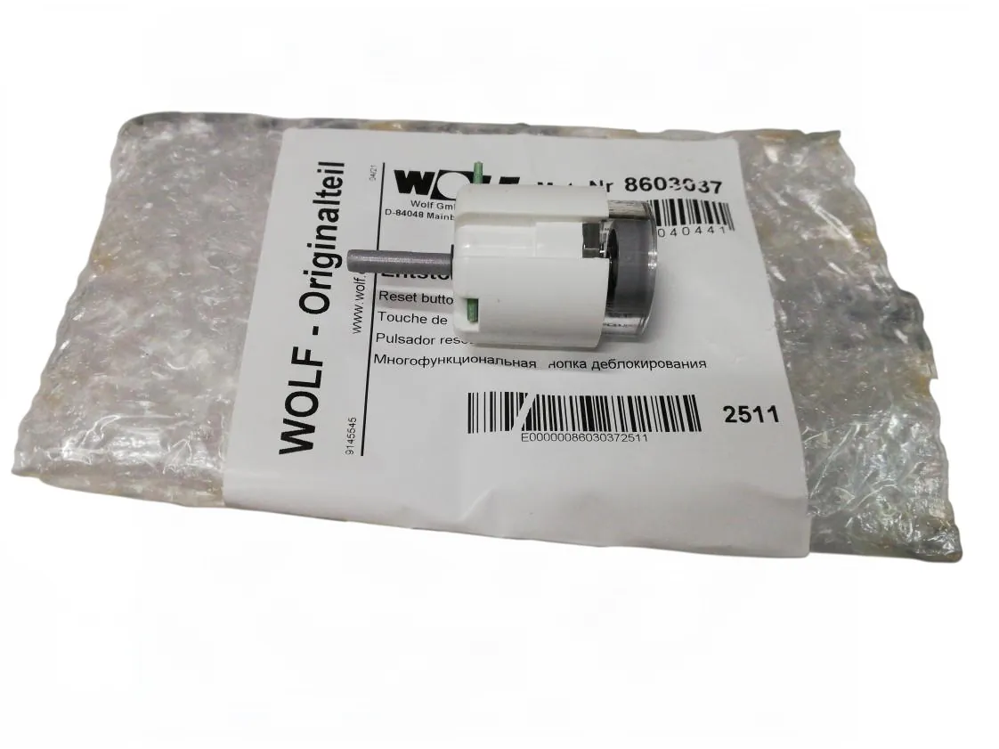 Pulsador Wolf CGG2-K-24 reset, referencia 8603037