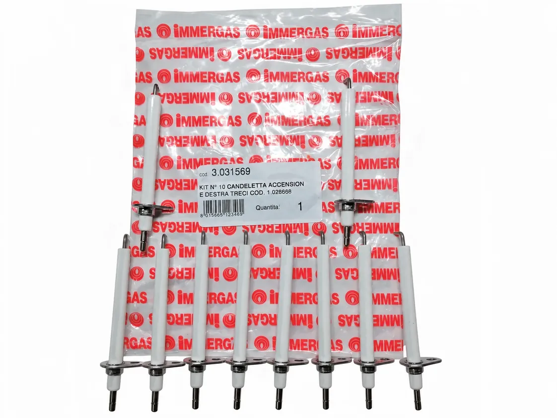 Électrode Immergas Mini - Maior kW - allumage droit (kit 10 pcs), référence 3.031569