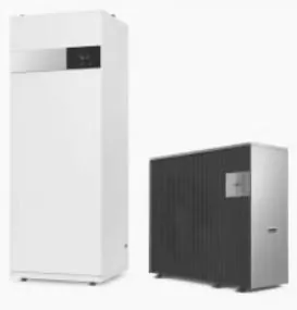 Midea lucht-waterwarmtepomp biblock samenstel model M-Theri Higge 16 L buitenunit 14072258 (met voorraadvat van 240L 14072262), onderdeelnummer M-Theri Hygge 16