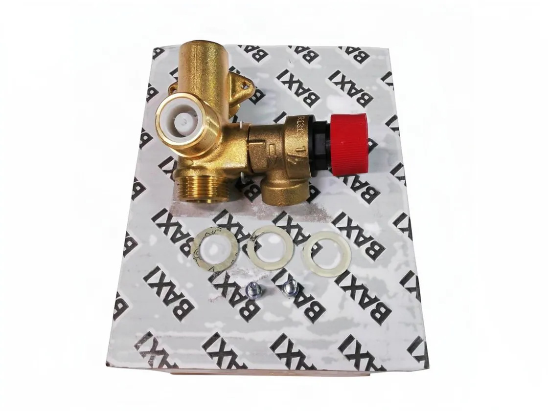 Válvula seguridad Baxi Roca Laura 30/30F conjunto ida calefaccion, referencia 122470050
