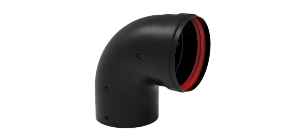 Codo SPC 080 x 90ºMH Vitrificado Negro (FIG), referencia 8-90MHKER3
