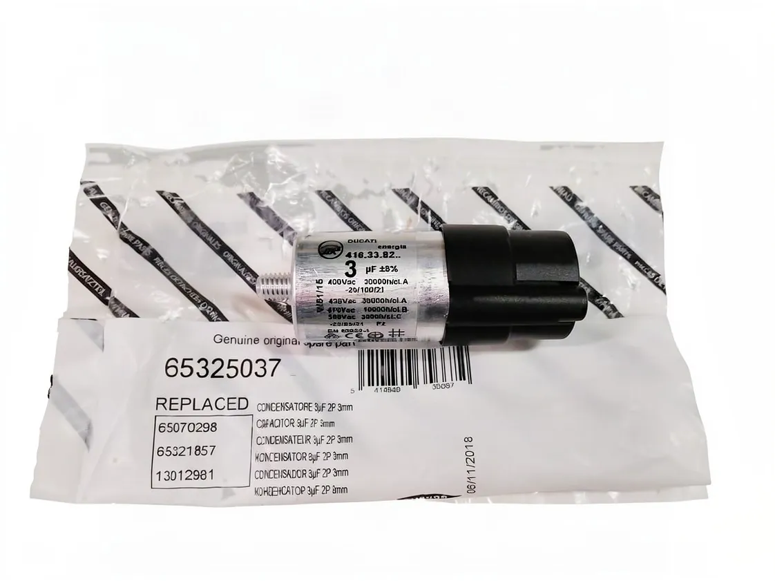 Condensatore 003.0uF Ecoflam Minor 1 - MAX 1 motore bruciatore, codice ricambio 65325037