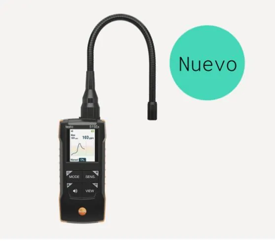 Detector fugas Testo ATEX 515 EX (dos sensores) gases refrigerantes + R290 - glp - gn - butano - hidrogeno, referencia 05630515