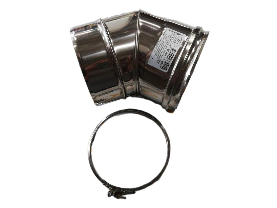 Codo SPC 150 x 45ºMH Inoxidable Simple pared ISP316 FIG, referencia 15045SP316