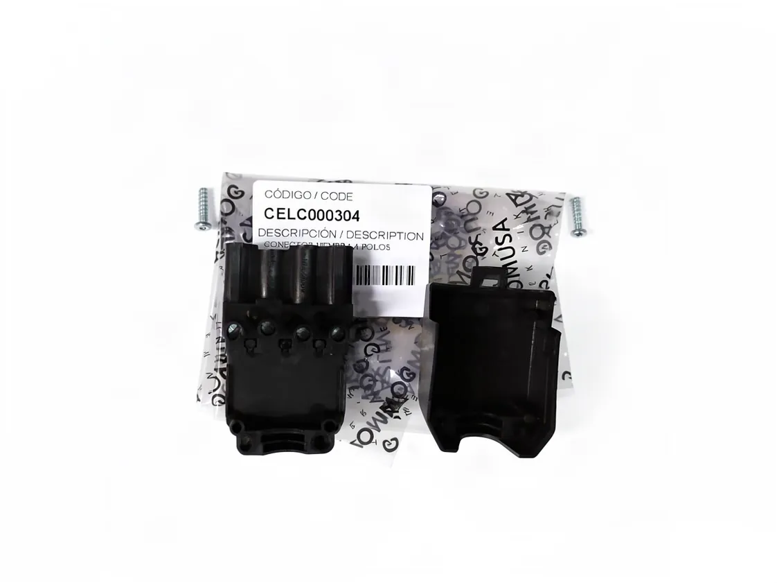 Ficha Conector Domusa 4 Polos Fêmea, Caixa de Ligação Queimador, referência CELC000304