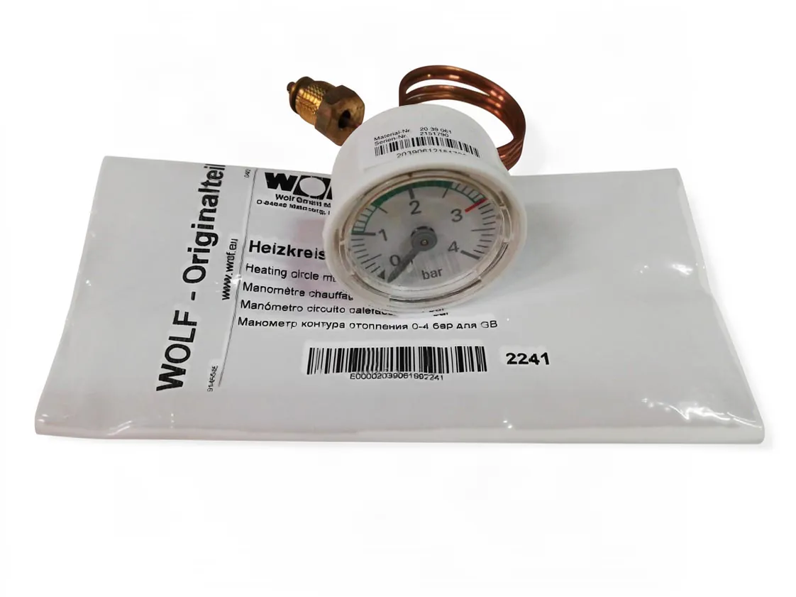 Manómetro Wolf GG2E - TGB40 - TGB60 (8601876), referencia 2039061