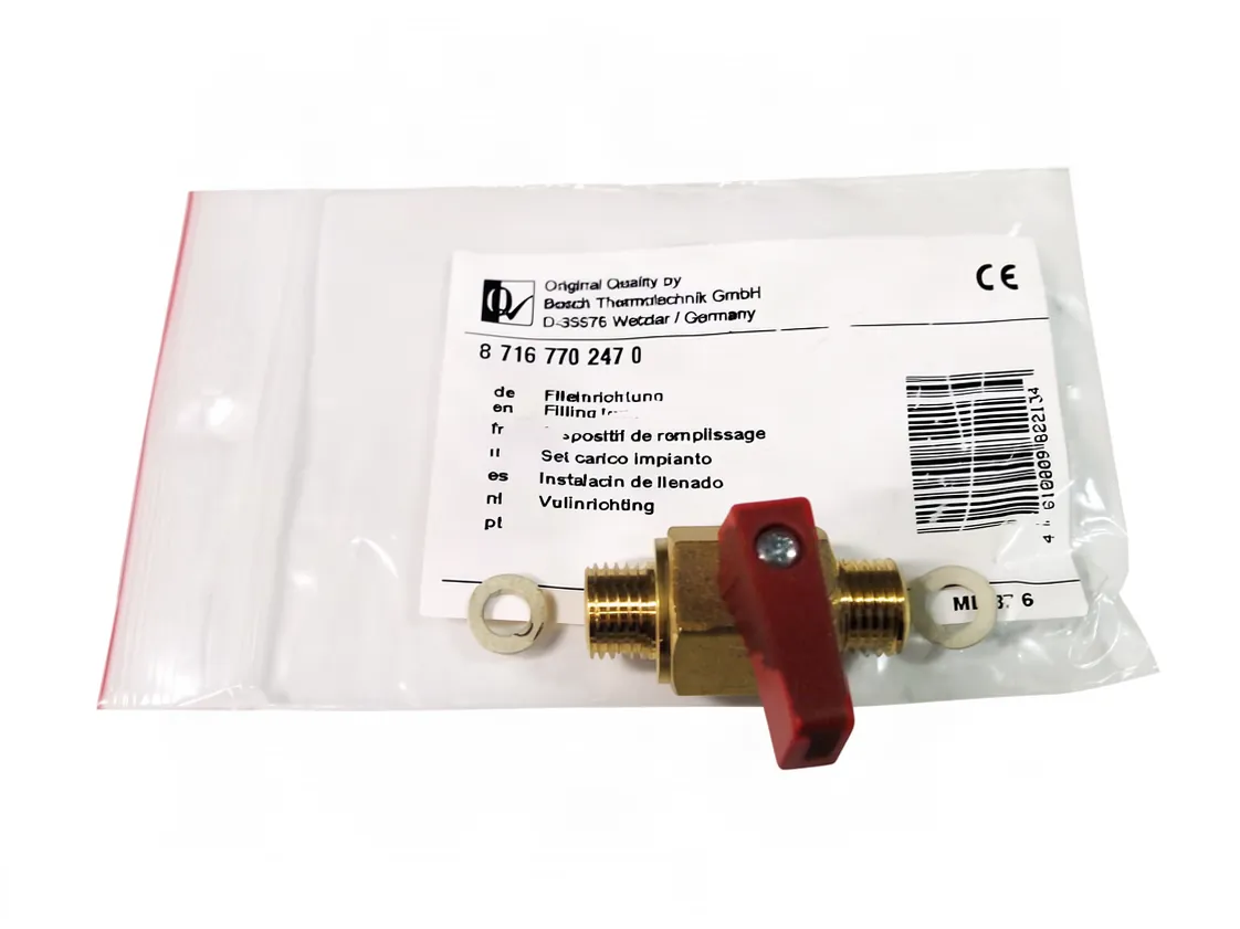 Torneira de enchimento Junkers ZWSE28 Torneira de corte 1/4M, referência 87167702470