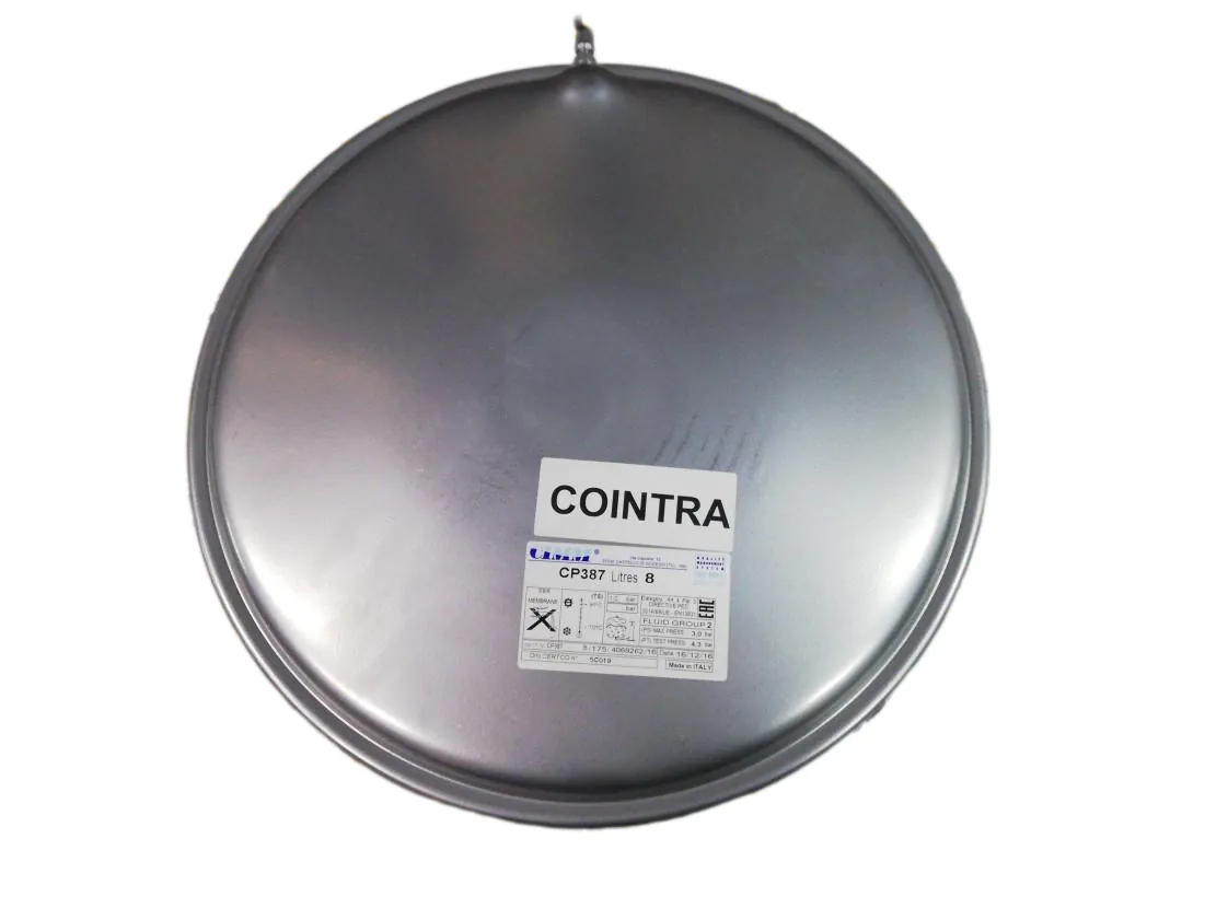 Vaso expansión Circular 08L-M14x1-Ø387x75mm-Posición 180º - Cointra Supra Compac SPC 21EI 9158762 - Baxi 125566388, referencia 9158762-C