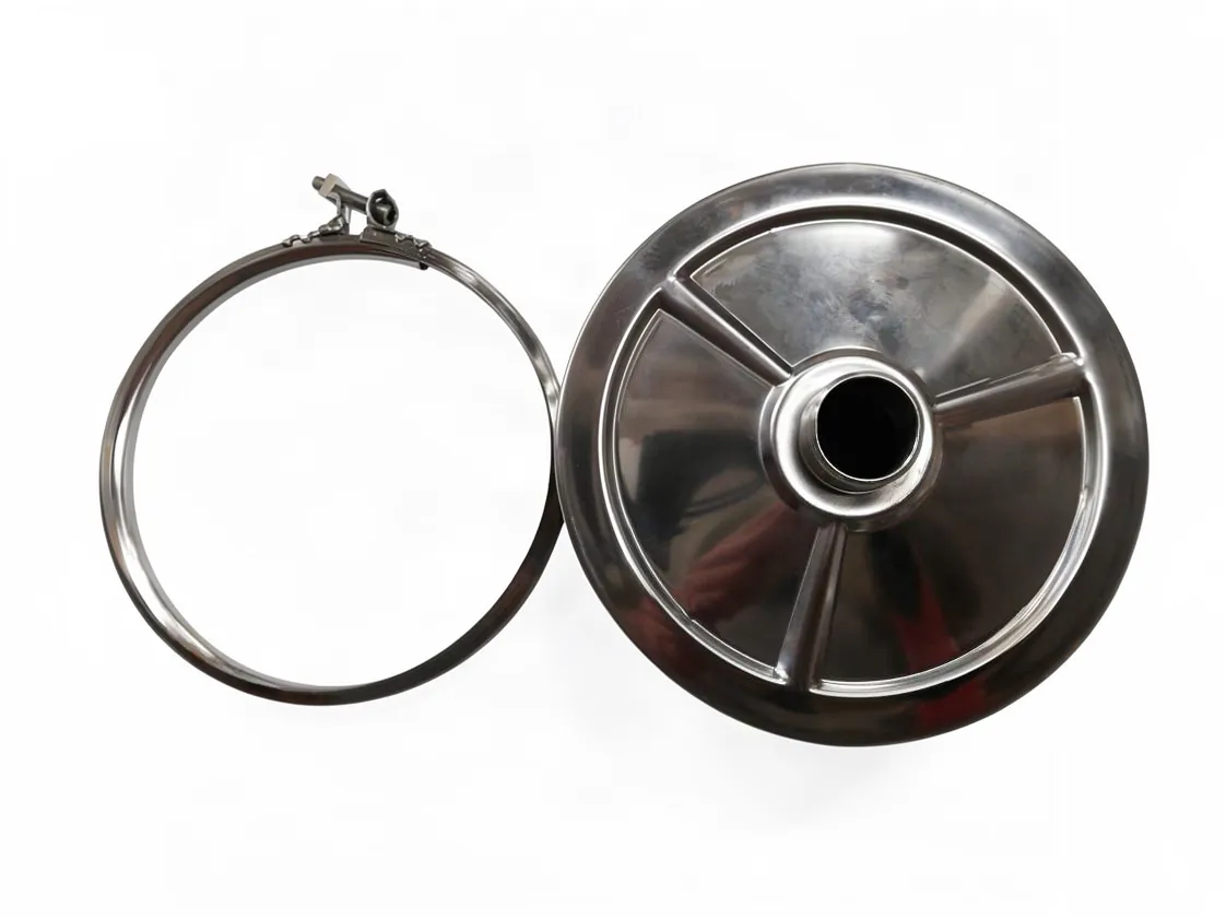 Tapa SPC 150 Con tapón de purga. Inoxidable Simple Pared INOX316, referencia 150TAPECONDSP316