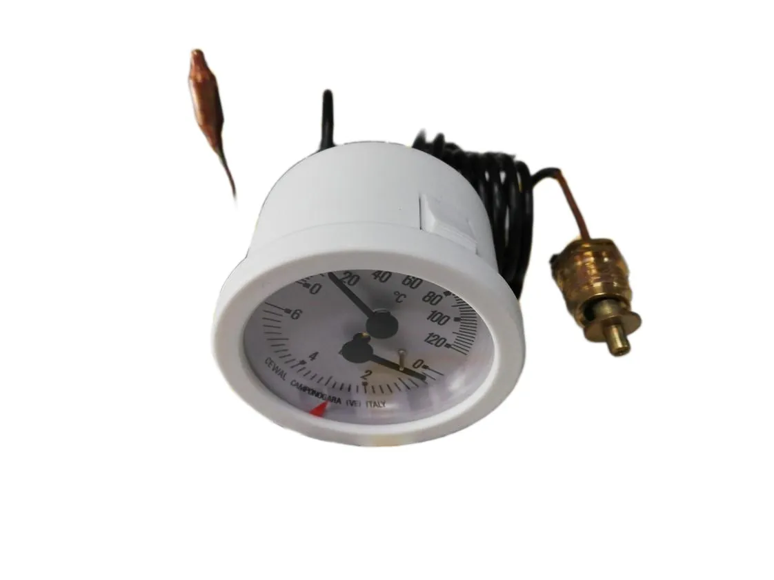 Thermomanometer Immergas Standard - eolo 21 größer @ (Ø52-0/6b-0/120º-1000mm-1/4"), Teilenummer 1.032800