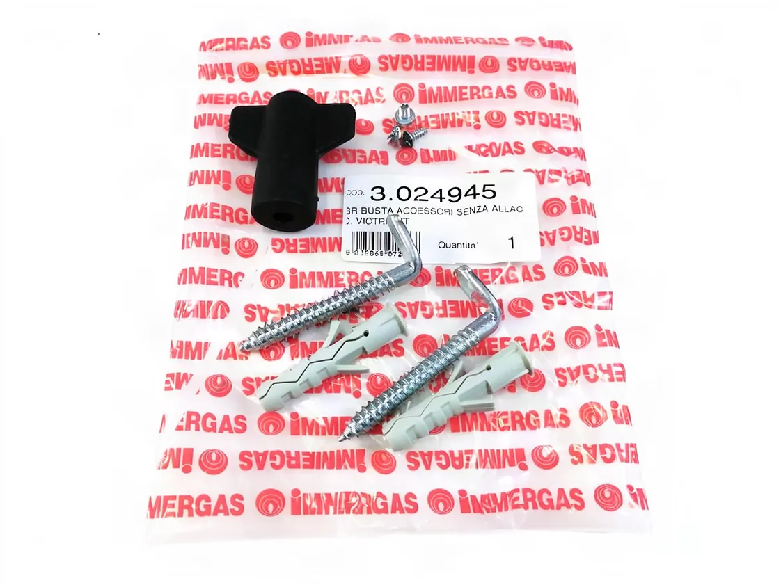 Staffe e comando di rubinetto di carico Immergas Victrix TT accessorio di montaggio, codice ricambio 3.024945