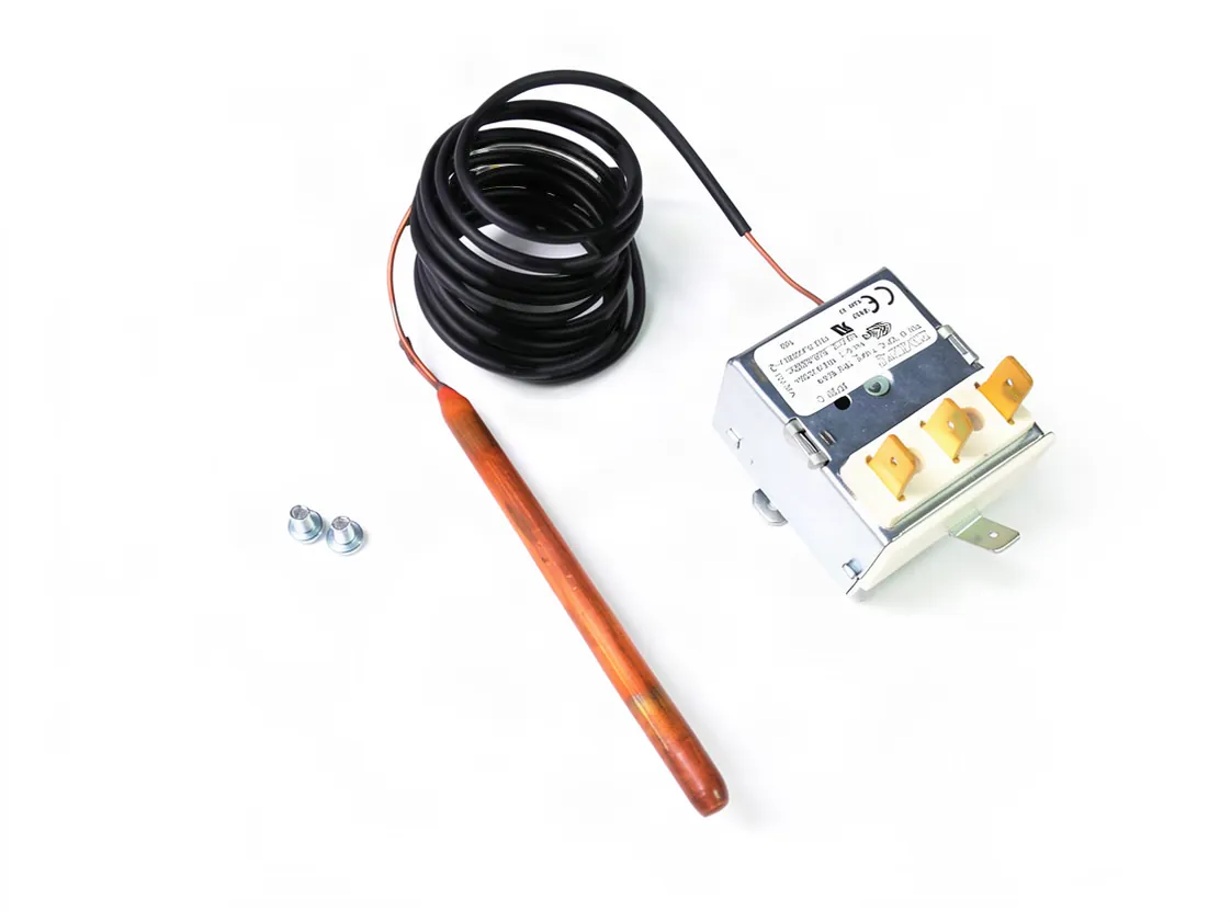 Termostato regulable 00-090º, capilar 1.5m, Regulable en selector placa, bornes frontales, referencia 704361