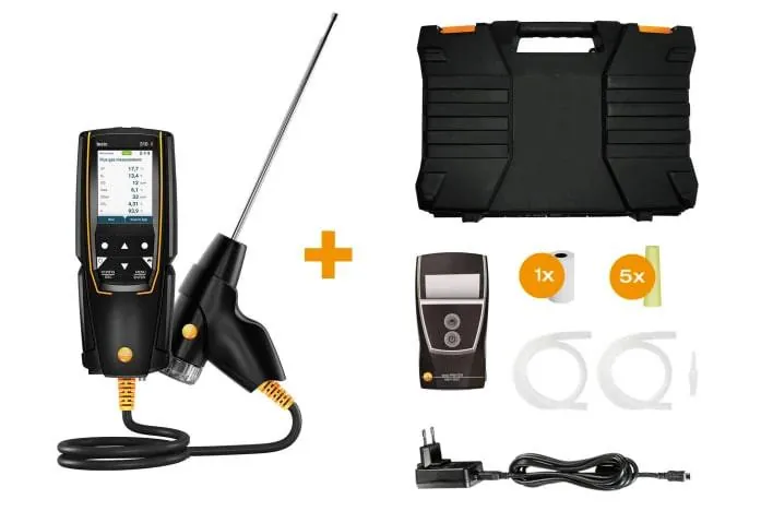 Analyseur de Combustion Testo 310 II Compensé 4.000 ppm (Avec Imprimante), référence 05633107
