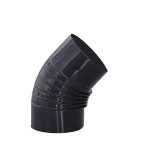Gomito porcellanato SPC 175 a 45º nero, codice ricambio 023014
