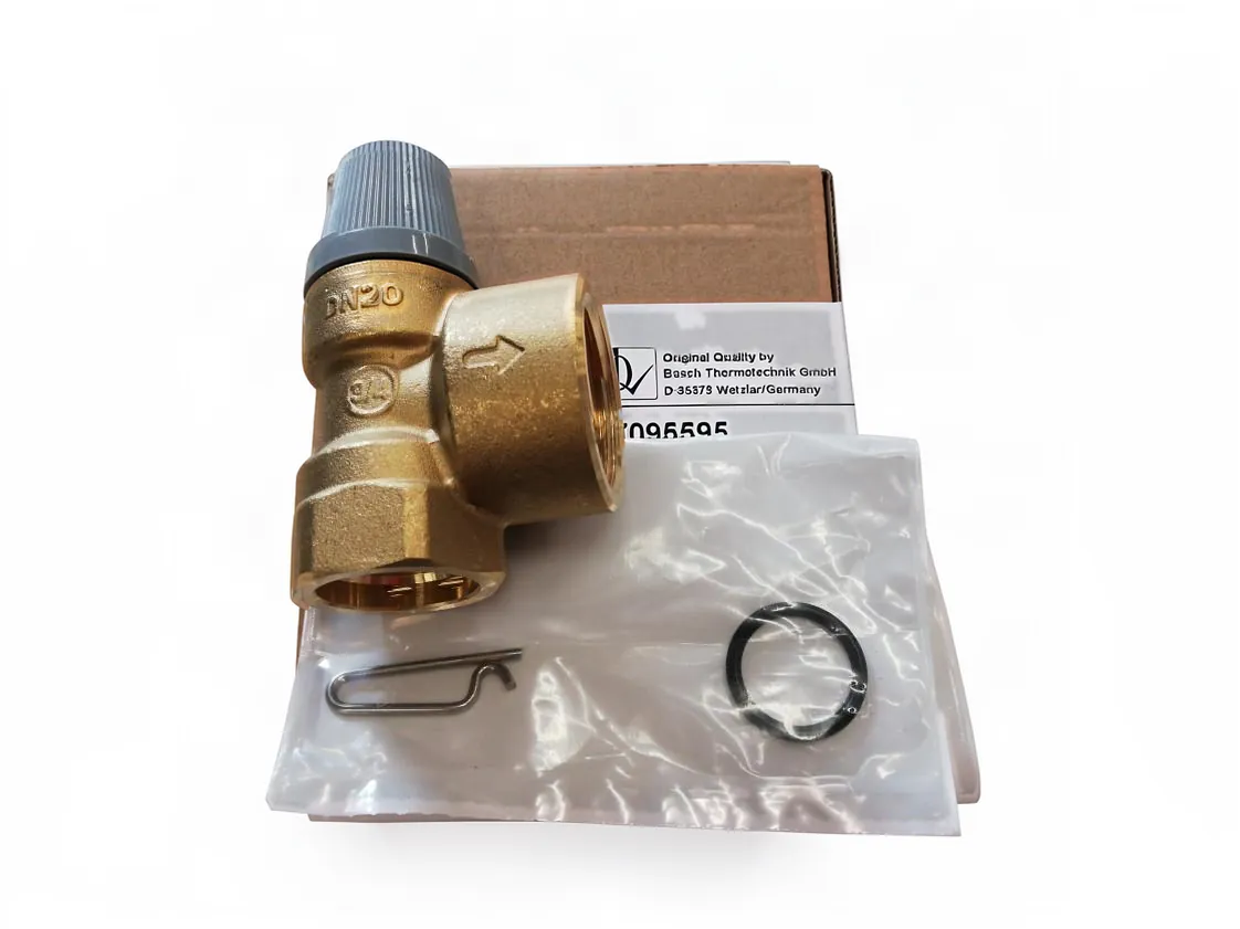 Valvola di sicurezza Junkers Logamax Plus GB 162, codice ricambio 7095595