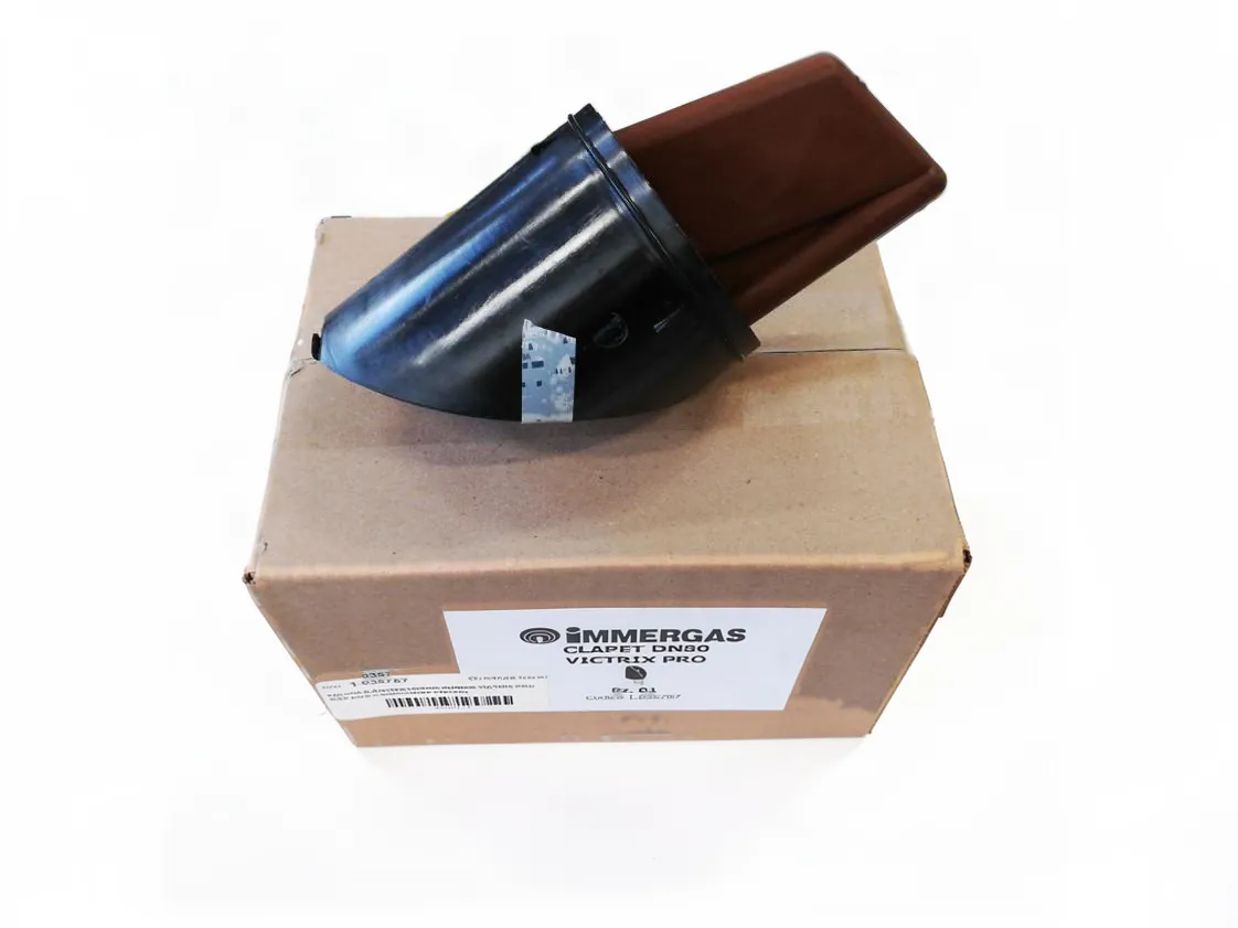 Valvola di non ritorno fumi victrix PRO d.80 per installazioni in cascata, codice ricambio 1.035787