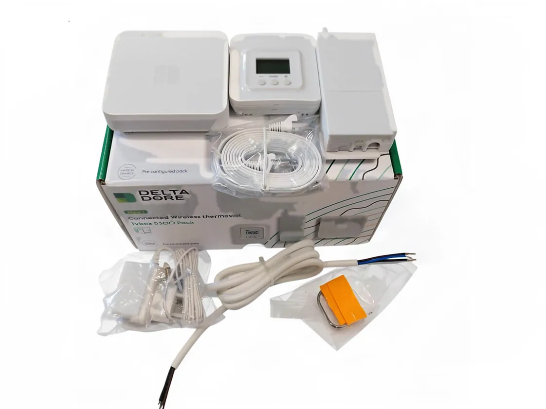 Delta Dore WiFi programmable heating thermostat Pack composed of 1 Tybox 5300 and 1 Tydom Home, part number 6053084