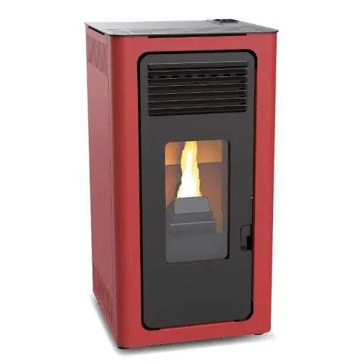 Lasian Audax 06kw Pellet Stove Burgundy Color, part number 2301-AU06R
