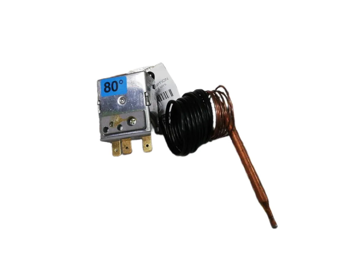 Termostato fisso 80º capillare 2.0m. Domusa, codice ricambio CELC000056