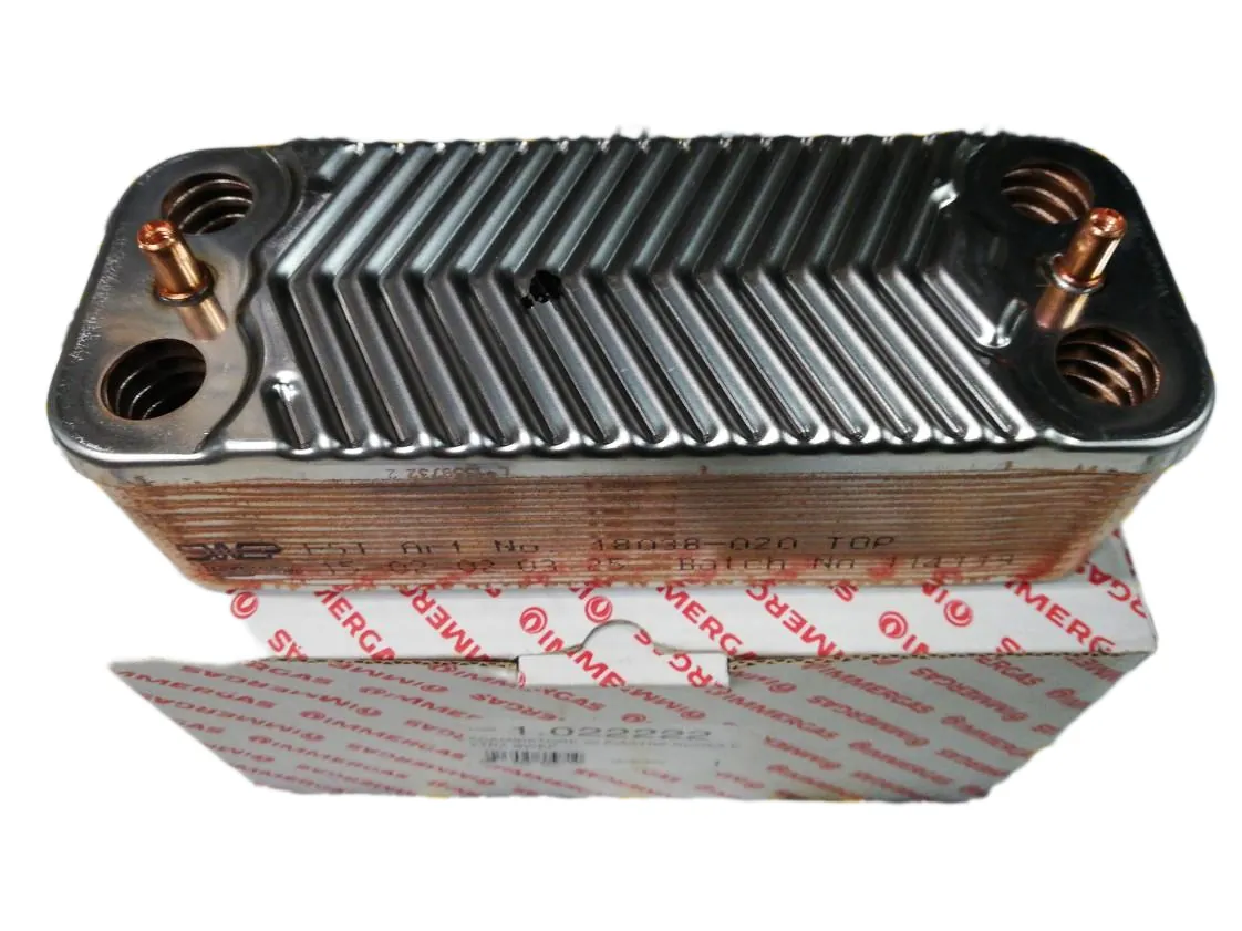 Scambiatore piastre Immergas Extra (IPT154x40mm.Anclajes 155mm. 20placas), codice ricambio 1.022222